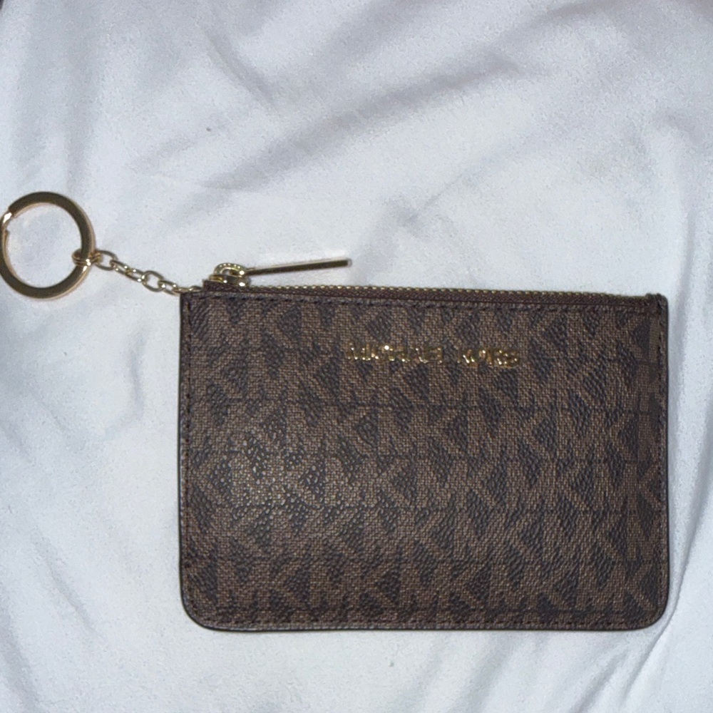 Michael Kors Brown and Gold Wristlet
